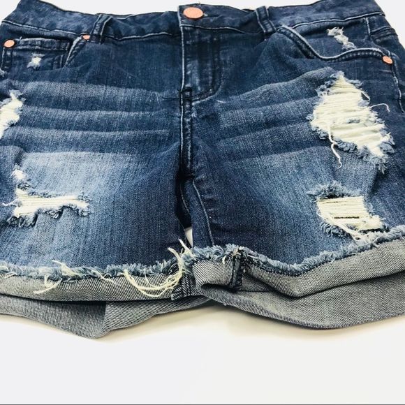 Distressed denim jean short shorts Refuge - 2 - Picture 2 of 7